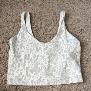 lululemon athletica White and Gray Tank Top